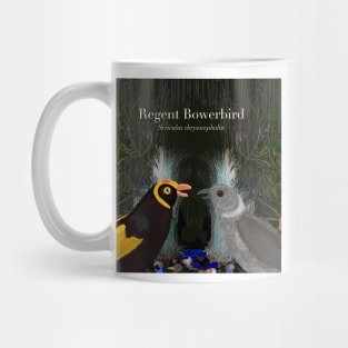 Regent Bowerbirds (text) Mug